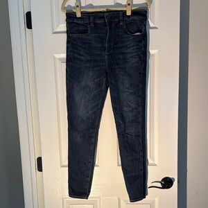 American Eagle Outfitters Skinny Blue Jeans with Faded Look